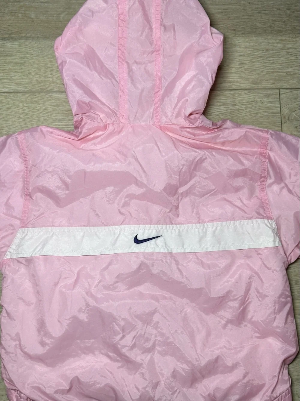 Y2K 2000s Toddlers Embroidered Anorak Nike SpellOut & Swoosh Windbreaker Jacket